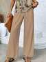 Damen Geblümt Rundhals Ärmellos Bequem Lässig Print Bluse mit Hose Zweiteiliges Set