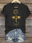 Lässig Tier Rundhals Kurzarm T-Shirt