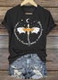 Lässig Tier Rundhals Kurzarm T-Shirt