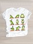 Lässig Tier Rundhals Kurzarm T-Shirt