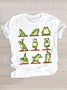 Lässig Tier Rundhals Kurzarm T-Shirt