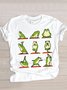 Lässig Tier Rundhals Kurzarm T-Shirt