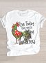 Lässig Tier Rundhals Kurzarm T-Shirt