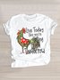 Lässig Tier Rundhals Kurzarm T-Shirt
