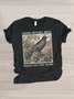 Lässig Tier Rundhals Kurzarm T-Shirt