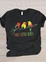 Lässig Tier Rundhals Kurzarm T-Shirt