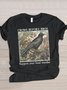 Lässig Tier Rundhals Kurzarm T-Shirt