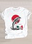 Lässig Tier Rundhals Kurzarm T-Shirt