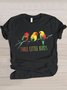 Lässig Tier Rundhals Kurzarm T-Shirt