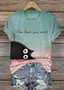 Lässig Tier Rundhals Kurzarm T-Shirt