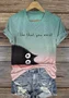 Lässig Tier Rundhals Kurzarm T-Shirt