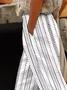 Lässig Geometrisch Lang Hose
