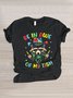 Lässig Tier Rundhals Kurzarm T-Shirt