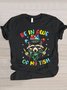 Lässig Tier Rundhals Kurzarm T-Shirt