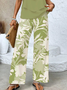 Damen Geblümt Rundhals Ärmellos Bequem Lässig Print Bluse mit Hose Zweiteiliges Set