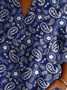 Hemdkragen Langarm Paisley Regelmäßig Mikroelastizität Regelmäßige Passform Bluse für Damen