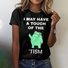 Lässig Tier Rundhals Kurzarm T-Shirt