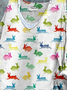 Retro OSTERN (Kaninchen) V-Ausschnitt Langarm T-Shirt