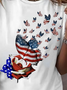 Lässig Tag der Unabhängigkeit (Flagge) Rundhals Kurzarm T-Shirt