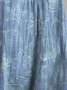 Damen Geblümt V-Ausschnitt Kurzarm Bequem Lässig Maxikleid