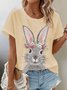 Lässig OSTERN (Kaninchen) Rundhals Kurzarm T-Shirt