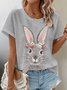 Lässig OSTERN (Kaninchen) Rundhals Kurzarm T-Shirt
