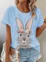 Lässig OSTERN (Kaninchen) Rundhals Kurzarm T-Shirt