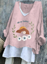 Retro OSTERN (Ei) V-Ausschnitt Langarm T-Shirt