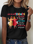 Lässig Textbriefe Rundhals Kurzarm T-Shirt