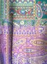 Damen Paisley Rundhals Ärmellos Bequem Lässig Midikleid