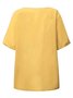 Rundhals Halbarm OSTERN (Kaninchen) Regelmäßig Regelmäßige Passform Bluse für Damen