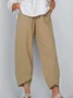 Damen Unifarben Caprihosen Hose Lässig Sommer Hose