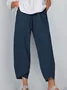 Damen Unifarben Caprihosen Hose Lässig Sommer Hose