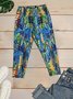 Retro Abstrakt Caprihosen Leggings