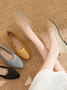 Sommer Unifarben Spitz Flach Schuhe für Damen, Lässig und Atmungsaktiv, ladies' Hohl Textil Schuhe, Französisch Stil, NEIN-ermüdend Schuhe