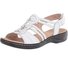 Retro Unifarben Haken und Schleife Niedrig Zehentrenner-Sandalen