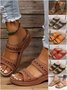Neu Große Größen Pantoletten, Retro Patchwork, Rutschfest Rund Keilabsatz, Bequem Flach Pantolette für Damen