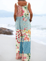 Damen Ärmellos Weit Lang Täglich Retro Polka Dots Mittlere Taille Insgesamt Jumpsuit