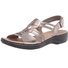 Retro Unifarben Haken und Schleife Niedrig Zehentrenner-Sandalen