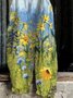 Damen Ärmellos Spaghettiträger Regelmäßige Passform Lang Täglich Lässig Geblümt Normal Cami Jumpsuit