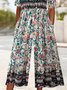 Damen Halbarm V-Ausschnitt Regelmäßige Passform Knöchelhose Print Täglich Lässig Geblümt Normal Jumpsuit