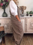 Damen Ärmellos Karree-Ausschnitt Regelmäßige Passform Lang Täglich Lässig Unifarben Normal Cami Jumpsuit