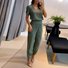 Damen Gestreift Rundhals Kurzarm Bequem Lässig Bluse mit Hose Zweiteiliges Set