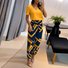 Damen Gestreift Rundhals Kurzarm Bequem Lässig Bluse mit Hose Zweiteiliges Set