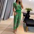 Damen Gestreift Rundhals Kurzarm Bequem Lässig Bluse mit Hose Zweiteiliges Set