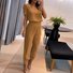Damen Gestreift Rundhals Kurzarm Bequem Lässig Bluse mit Hose Zweiteiliges Set