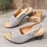 Retro Unifarben Nach der Schnürung Blockabsatz Zurück leere Schuhe