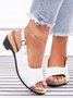 Retro Unifarben Nach der Schnürung Blockabsatz Zurück leere Schuhe
