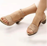 Retro Unifarben Nach der Schnürung Blockabsatz Zurück leere Schuhe