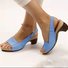 Retro Unifarben Nach der Schnürung Blockabsatz Zurück leere Schuhe